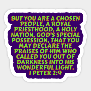 Bible Verse 1 Peter 2:9 Sticker